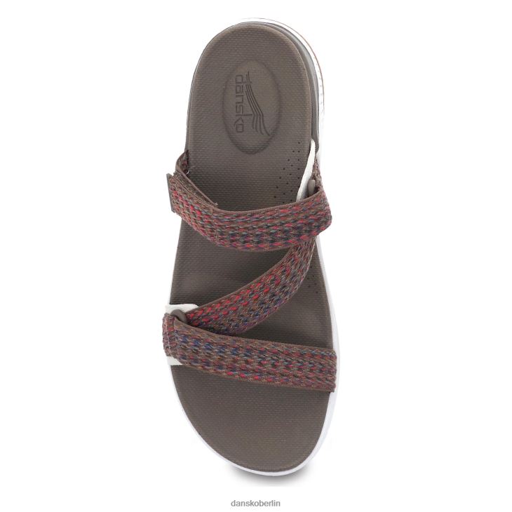 Dansko Frauen Rosette braunes Multi-Gurtband Sandalen L6BV6073