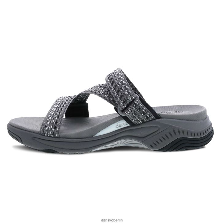 Dansko Frauen Rosette graues Multi-Gurtband Sandalen L6BV6071