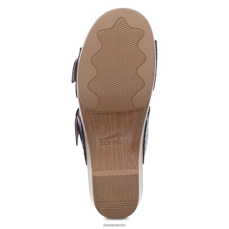 Dansko Frauen Sophie Metallic-Streifen Leder mit metallischen Streifen Sandalen L6BV60136