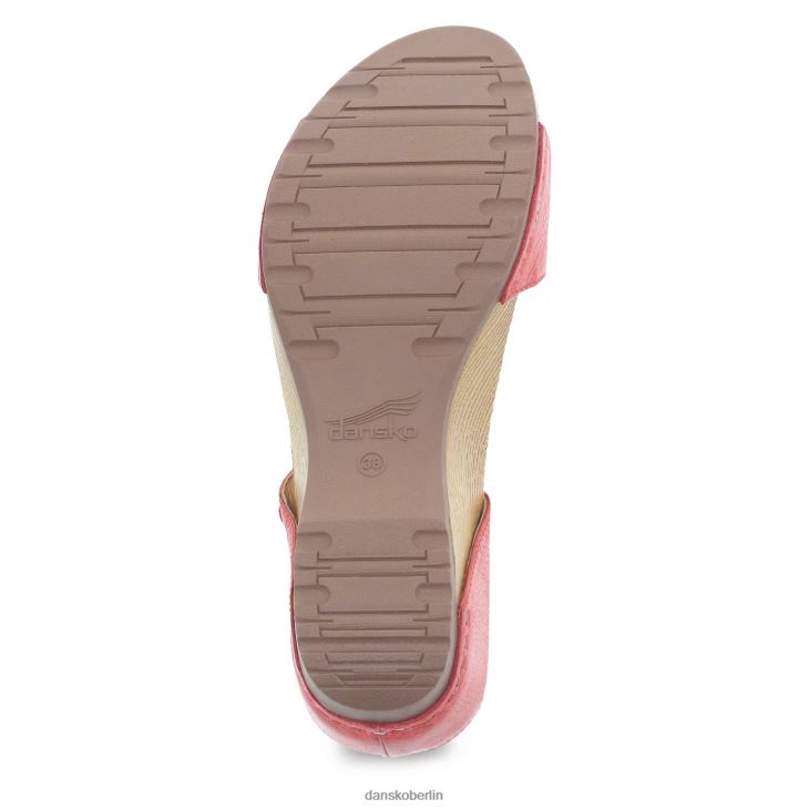Dansko Frauen Tanja Koralle gefräst, brüniert Sandalen L6BV6079
