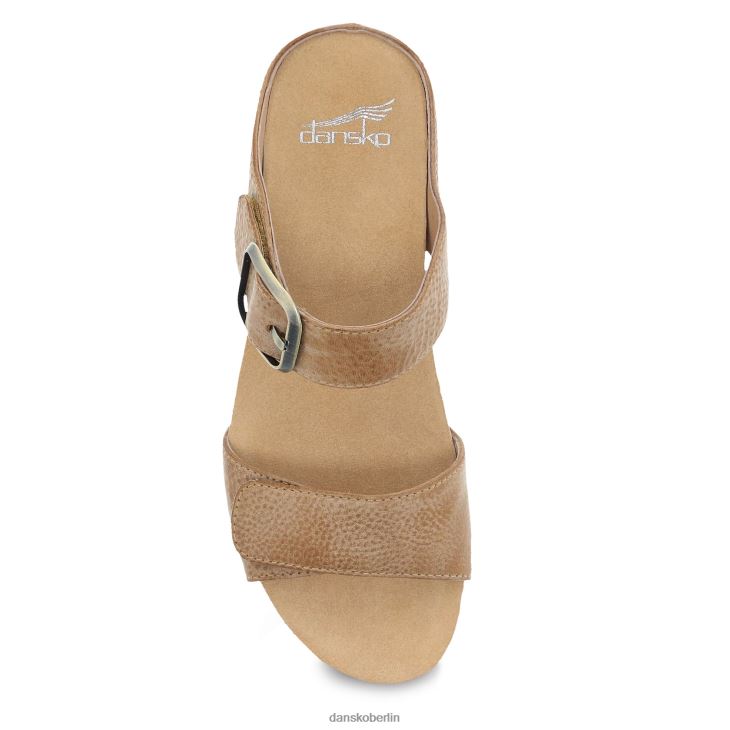 Dansko Frauen Tanja hellbraun gefräst, brüniert Sandalen L6BV6080