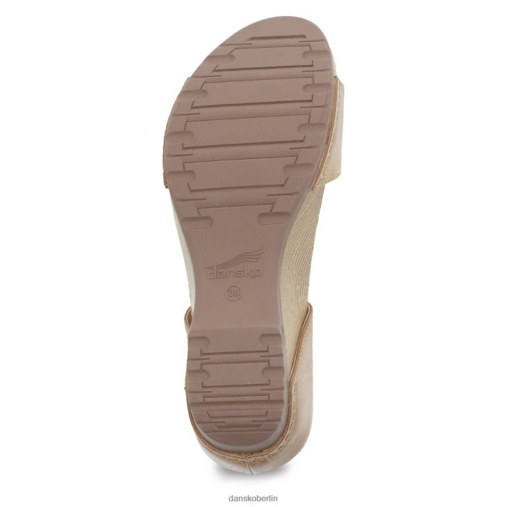 Dansko Frauen Tanja hellbraun gefräst, brüniert Sandalen L6BV6080