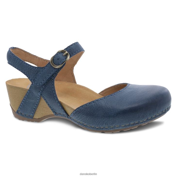 Dansko Frauen Tiffani blau gefräst brüniert Sandalen L6BV6097