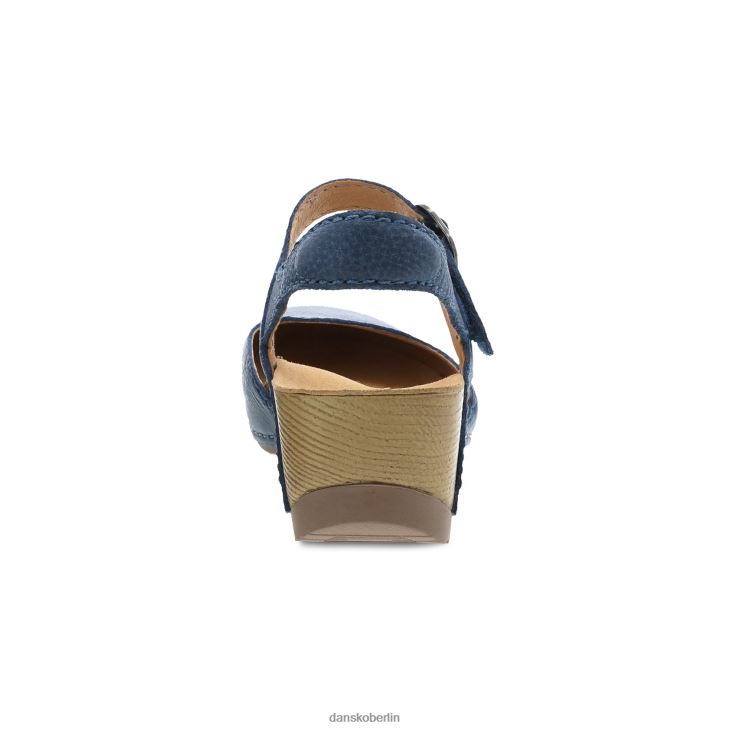 Dansko Frauen Tiffani blau gefräst brüniert Sandalen L6BV6097
