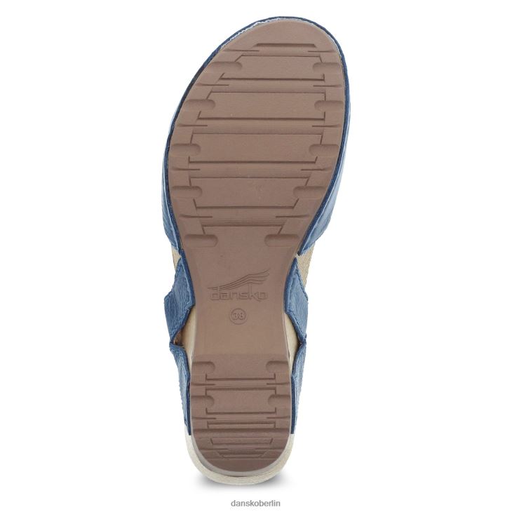 Dansko Frauen Tiffani blau gefräst brüniert Sandalen L6BV6097