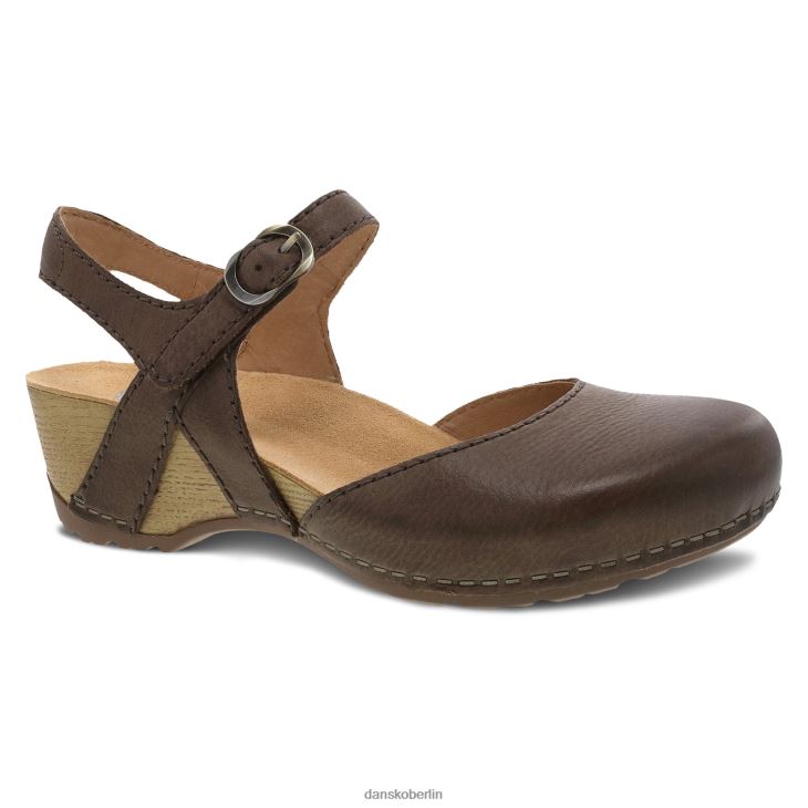 Dansko Frauen Tiffani braun gefräst brüniert Sandalen L6BV6098