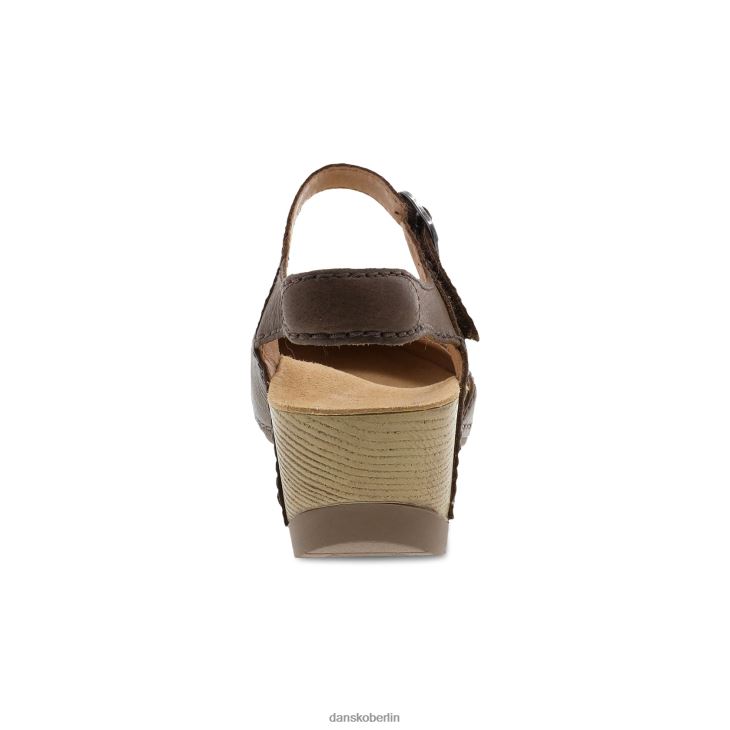 Dansko Frauen Tiffani braun gefräst brüniert Sandalen L6BV6098