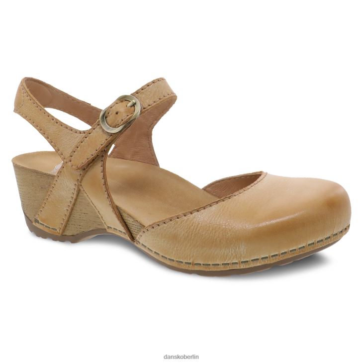 Dansko Frauen Tiffani hellbraun gefräst, brüniert Sandalen L6BV6095