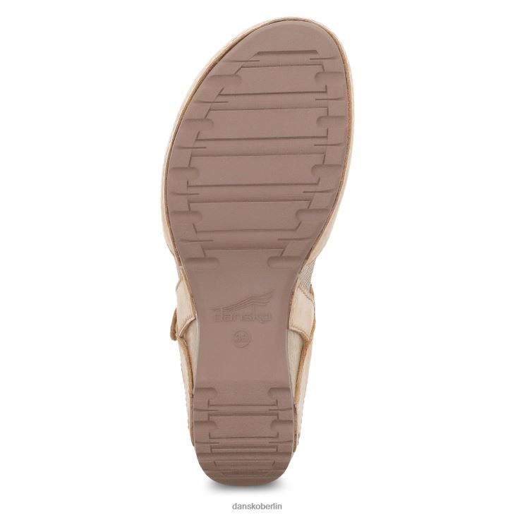 Dansko Frauen Tiffani hellbraun gefräst, brüniert Sandalen L6BV6095