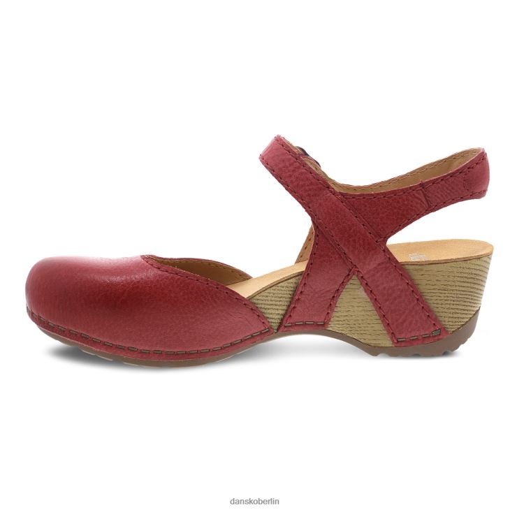 Dansko Frauen Tiffani rot gefräst brüniert Sandalen L6BV6094