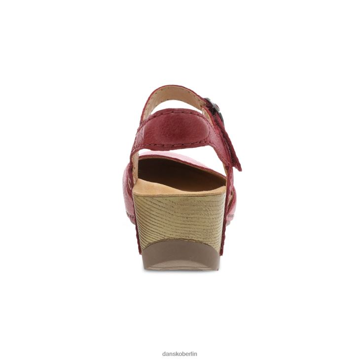 Dansko Frauen Tiffani rot gefräst brüniert Sandalen L6BV6094