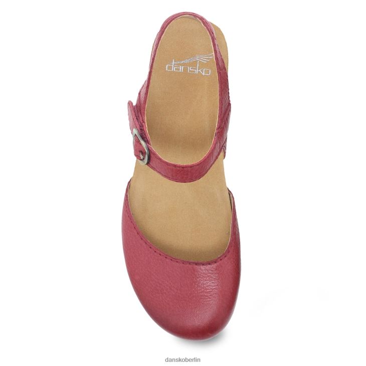 Dansko Frauen Tiffani rot gefräst brüniert Sandalen L6BV6094