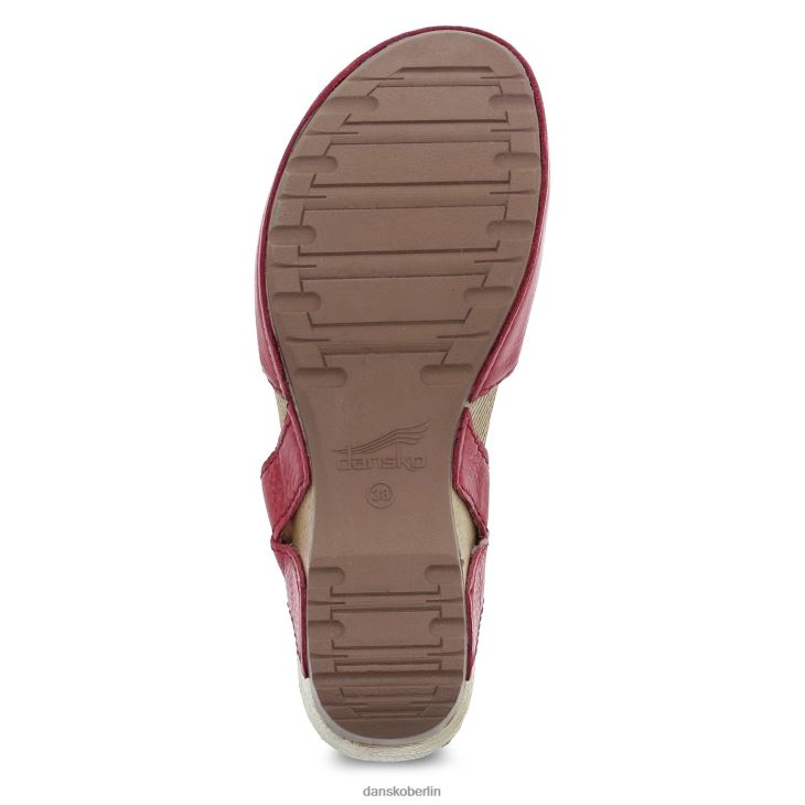 Dansko Frauen Tiffani rot gefräst brüniert Sandalen L6BV6094