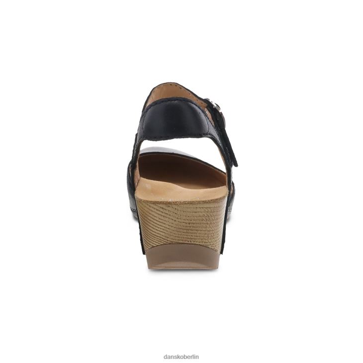 Dansko Frauen Tiffani schwarz gefräst brüniert Sandalen L6BV6096