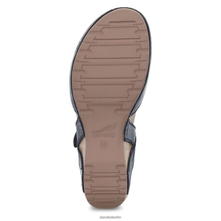 Dansko Frauen Tiffani schwarz gefräst brüniert Sandalen L6BV6096