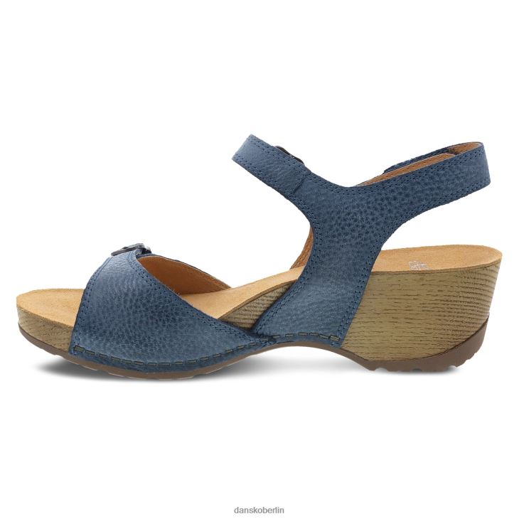 Dansko Frauen Tricia blau gefräst brüniert Sandalen L6BV60132