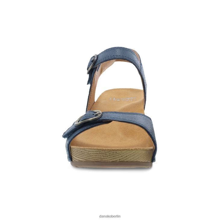 Dansko Frauen Tricia blau gefräst brüniert Sandalen L6BV60132