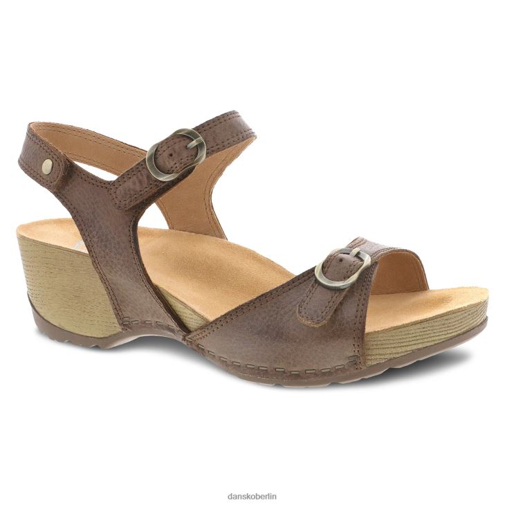 Dansko Frauen Tricia braun gefräst brüniert Sandalen L6BV60135
