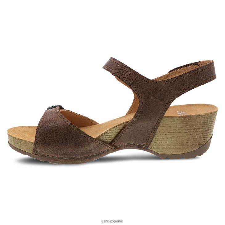 Dansko Frauen Tricia braun gefräst brüniert Sandalen L6BV60135