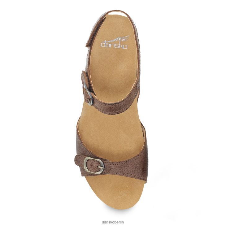 Dansko Frauen Tricia braun gefräst brüniert Sandalen L6BV60135