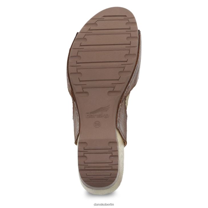 Dansko Frauen Tricia braun gefräst brüniert Sandalen L6BV60135