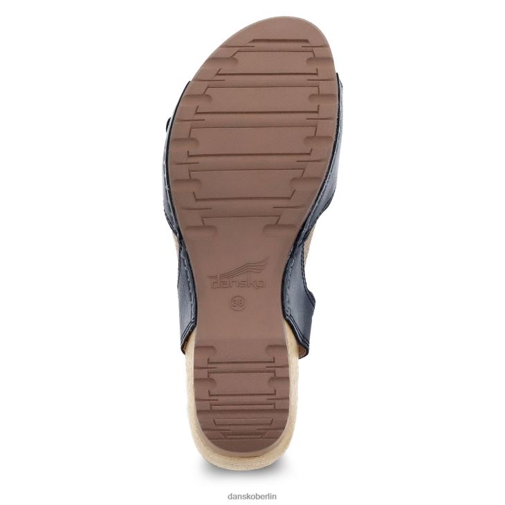 Dansko Frauen Tricia schwarz gefräst brüniert Sandalen L6BV60134