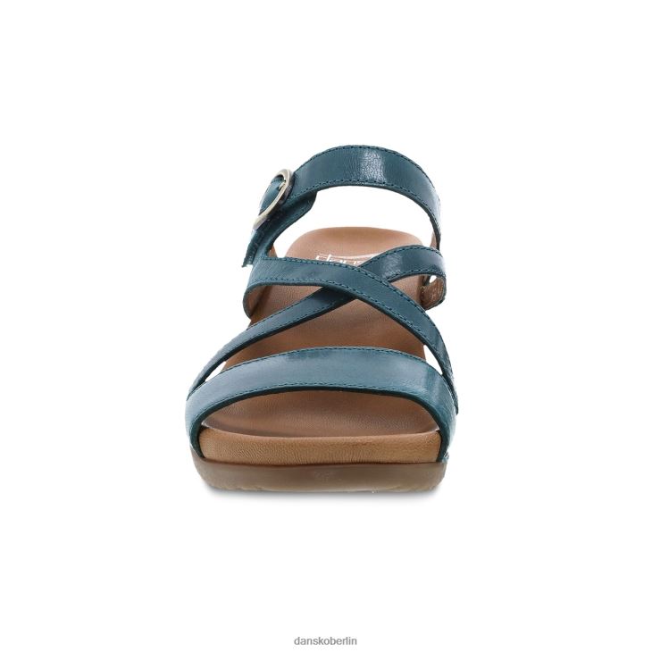 Dansko Frauen ana blaugrünes glasiertes Leder Sandalen L6BV60122