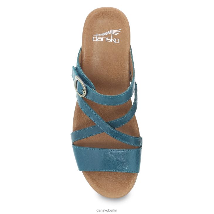 Dansko Frauen ana blaugrünes glasiertes Leder Sandalen L6BV60122