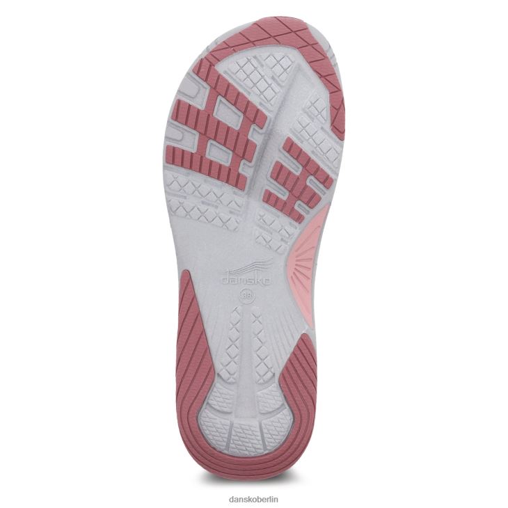 Dansko Frauen racquel Rosafarbenes Fischgrätenmuster Sandalen L6BV6069