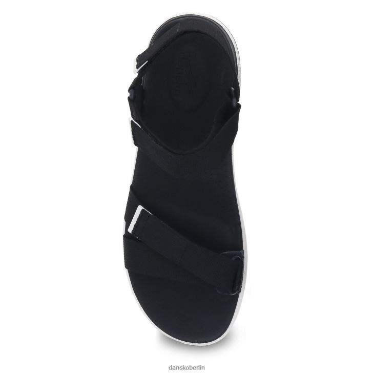 Dansko Frauen racquel schwarzes Gurtband Sandalen L6BV6065