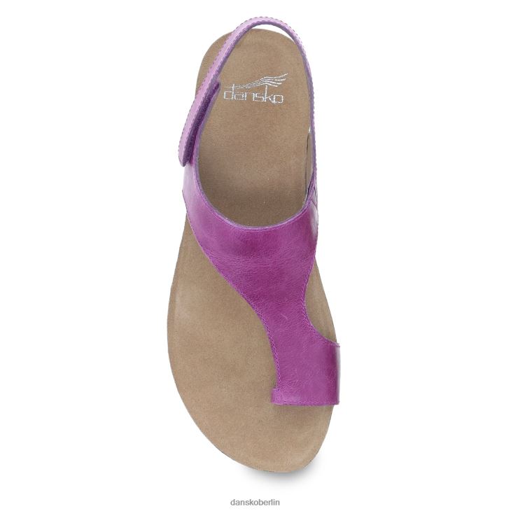 Dansko Frauen reece Magenta, wachsartig brüniert Sandalen L6BV6058