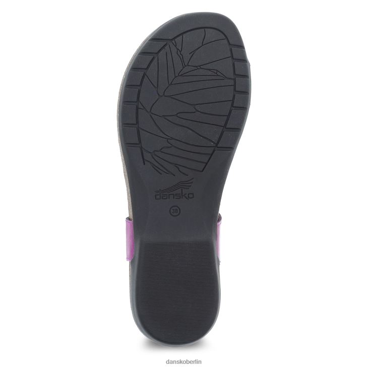 Dansko Frauen reece Magenta, wachsartig brüniert Sandalen L6BV6058