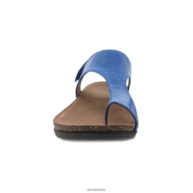 Dansko Frauen reece blau wachsartig brüniert Sandalen L6BV6062