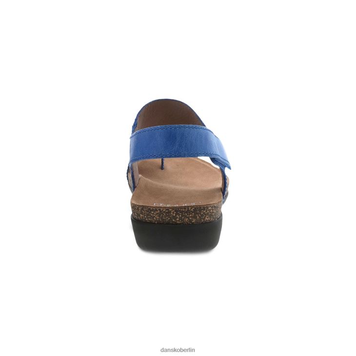 Dansko Frauen reece blau wachsartig brüniert Sandalen L6BV6062