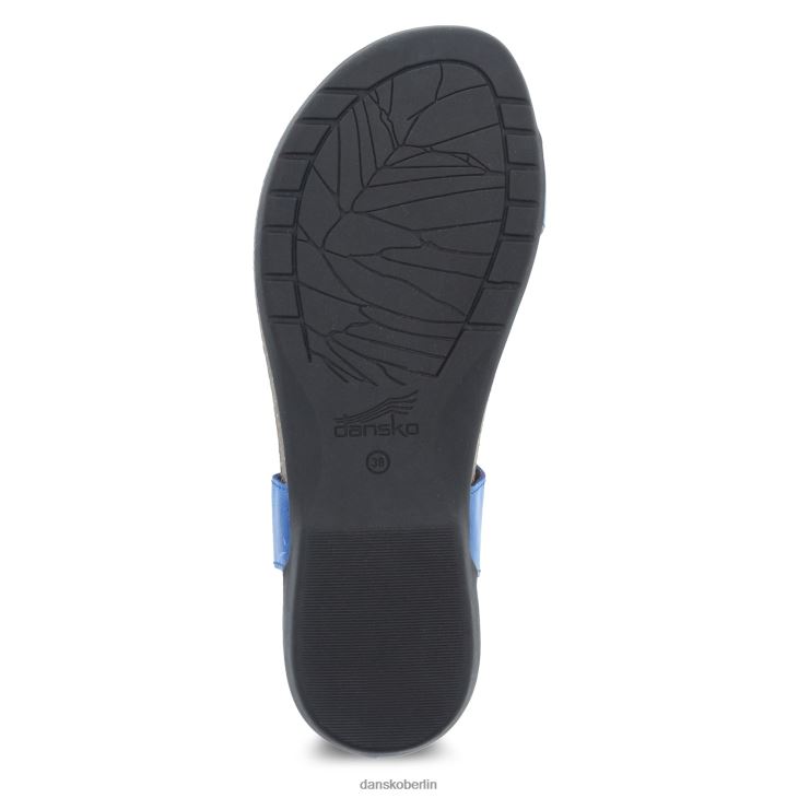 Dansko Frauen reece blau wachsartig brüniert Sandalen L6BV6062