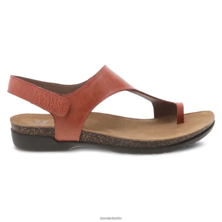 Dansko Frauen reece orange wachsartig brüniert Sandalen L6BV6063
