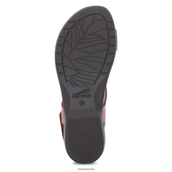 Dansko Frauen reece orange wachsartig brüniert Sandalen L6BV6063