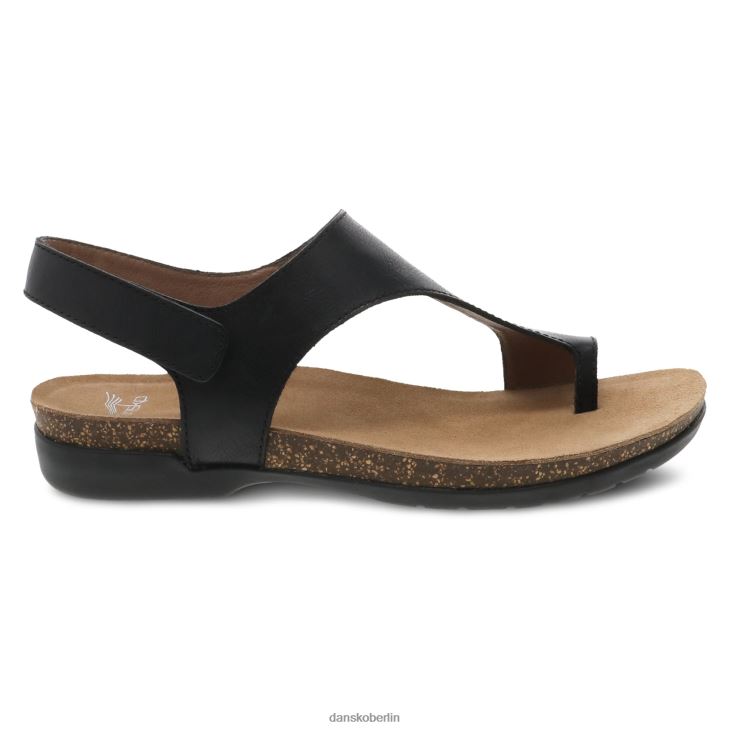Dansko Frauen reece schwarz wachsartig brüniert Sandalen L6BV6061