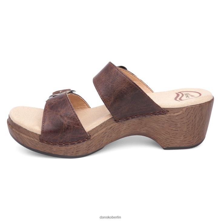 Dansko Frauen sophie Vintage-Klimmzug aus Teakholz Sandalen L6BV60138