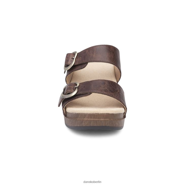 Dansko Frauen sophie Vintage-Klimmzug aus Teakholz Sandalen L6BV60138