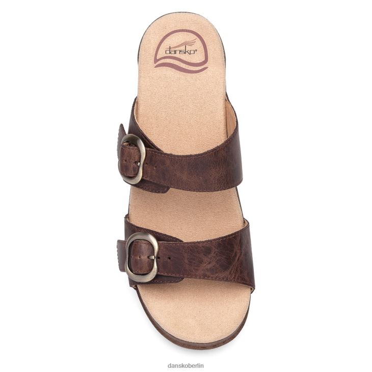 Dansko Frauen sophie Vintage-Klimmzug aus Teakholz Sandalen L6BV60138