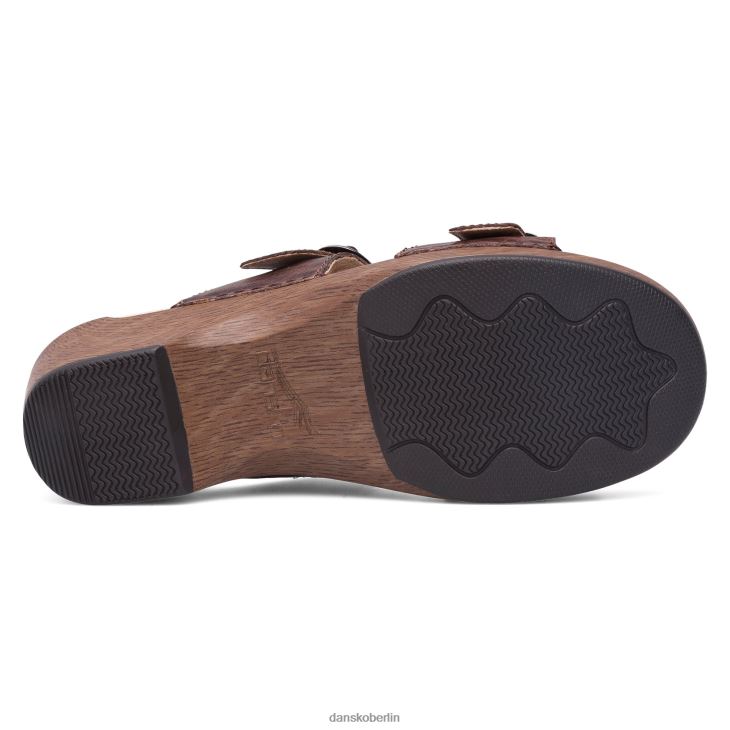 Dansko Frauen sophie Vintage-Klimmzug aus Teakholz Sandalen L6BV60138