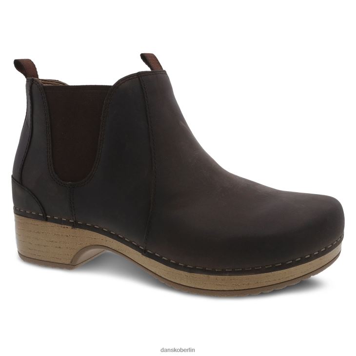 Dansko Frauen Becka Braun geölter Pull-up Stiefel und Stiefeletten L6BV60224