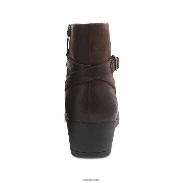 Dansko Frauen Cagney braunes, brüniertes Wildleder Stiefel und Stiefeletten L6BV60226