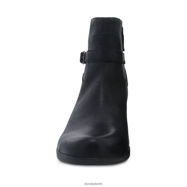 Dansko Frauen Cagney schwarzes brüniertes Wildleder Stiefel und Stiefeletten L6BV60227