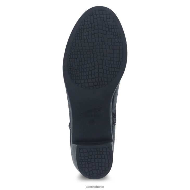 Dansko Frauen Cagney schwarzes brüniertes Wildleder Stiefel und Stiefeletten L6BV60227