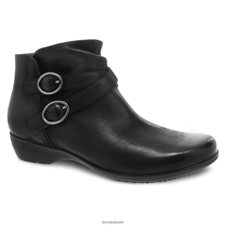 Dansko Frauen Faithe schwarz brüniertes Nubuk Stiefel und Stiefeletten L6BV60228