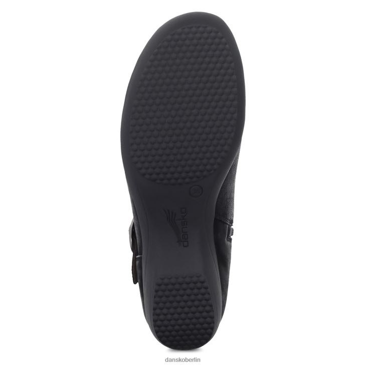 Dansko Frauen Faithe schwarz brüniertes Nubuk Stiefel und Stiefeletten L6BV60228