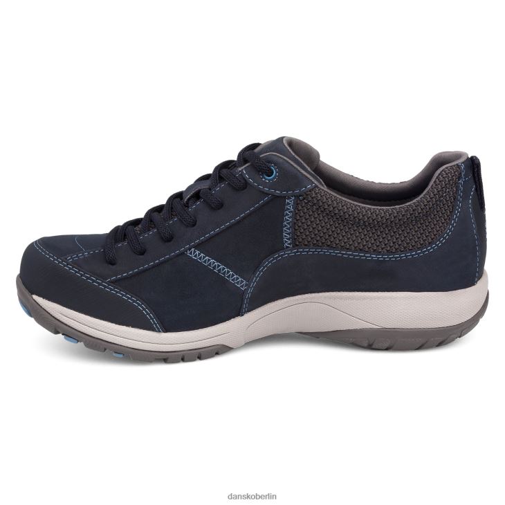 Dansko Frauen Paisley Marineblaues, gefrästes Nubukleder Turnschuhe & Outdoor L6BV60207