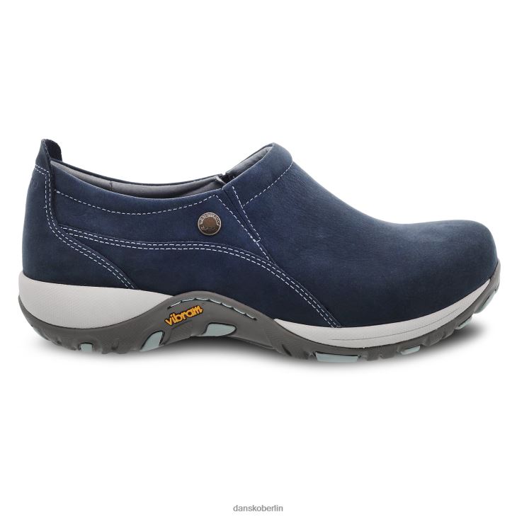 Dansko Frauen patti Marineblaues, gefrästes Nubukleder Turnschuhe & Outdoor L6BV60214